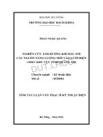 Nghiên cứu ảnh hưởng khi đấu nối các nguồn năng lượng mới vào lưới điện 110kv khu vực tỉnh quảng trị (tt) 