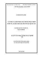 Vai trò của hội nông dân trong phát triển kinh tế xã hội trên địa bàn huyện quốc oai 