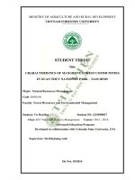 Characteristics of mangrove forest communities in xuan thuy national park nam dinh 