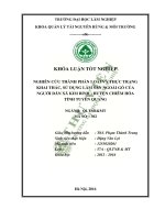 Nghiên cứu thành phần loài và thực trạng khai thác sử dụng lâm sản ngoài gỗ của người dân xã kim binh huyện chiêm hóa tỉnh tuyên quang 
