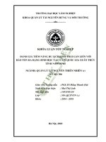 Đánh giá tiềm năng du lịch sinh thái gắn liền với bảo tồn đa dạng sinh học tại vườn quốc gia xuân thủy tỉnh nam định 