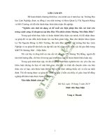 Nghiên cứu tính đa dạng và đề xuất các biện pháp bảo tồn các loài côn trùng cánh cứng coleoptera tại khu bảo tồn thiên nhiên mường nhé điện biên 