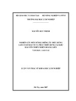 Nghiên cứu một số đặc điểm cấu trúc rừng làm cơ sở bảo vệ và phát triển rừng tại khu bảo tồn thiên nhiên hoàng liên văn bàn lào cai 