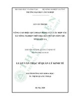 Nâng cao hiệu quả hoạt động của các hợp tác xã nông nghiệp trên địa bàn huyện sốp cộp tỉnh sơn la 