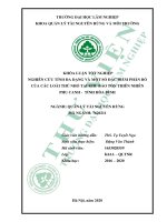 Nghiên cứu tính đa dạng và một số đặc điểm phân bố của các loài thú nhỏ tại khu bảo tồn thiên nhiên phu canh tỉnh hòa bình 