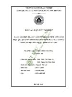 Nghiên cứu hiện trạng và đề xuất giải pháp nâng cao hiệu quả quản lý chất thải rắn sinh hoạt tại xã đức giang huyện yên dũng tỉnh bắc giang 