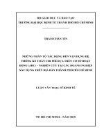 Luận văn thạc sĩ những nhân tố tác động đến vận dụng hệ thống kế toán chi phí dựa trên cơ sở hoạt động (ABC)