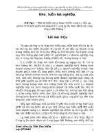 Khoá luận tốt nghiệp   đề Tài : “ Một số biện pháp hoàn thiện công tác lập và phân tích kết quả kinh doanh tại công ty Du lịch dịch vụ công đoàn Hải Phòng “