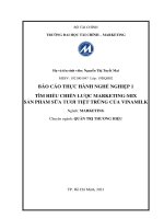 TÌM HIỂU CHIẾN LƯỢC MARKETING-MIX SẢN PHẨM SỮA TƯƠI TIỆT TRÙNG CỦA VINAMILK-Nguyễn-Thị-Tuyết-Mai-1921001047