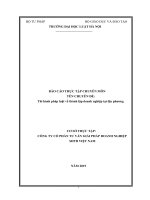 Báo cáo thực tập  _ Thi hành pháp luật về thành lập doanh nghiệp tại địa phương