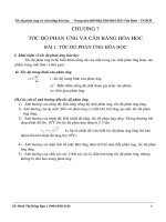 Ly thuyet chuong Toc do phan ung va can bang hoahoc