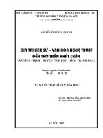 Giá trị lịch sử văn hóa đền thờ trần khát chân xã vĩnh thịnh huyện vĩnh lộc tỉnh thanh hóa 