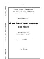 Tác động của xu thế âm nhạc underground tới giới trẻ hà nội 