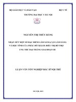 nhận xét một số đặc điểm lâm sàng, cận lâm sàng và độc tính của phác đồ xelox điều trị bổ trợ ung thư đại tràng giai đoạn III