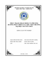Thực trạng hoạt động và phương hướng phát triển của thư viện trường đại học nguyễn trãi 