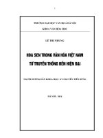 Hoa sen trong văn hóa việt nam từ truyền thống đến hiện đại 