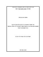 Bảo vệ quyền lợi của cổ đông thiểu số trong công ty cổ phần theo pháp luật doanh nghiệp việt nam hiện nay 
