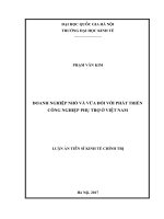 Doanh nghiệp nhỏ và vừa đối với phát triển công nghiệp phụ trợ ở việt nam 