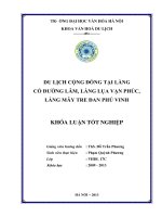Du lịch cộng đồng tại làng cổ đường lâm làng lụa vạn phúc và làng mây tre đan phú vinh 