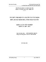 Tổ chức phe hội của người tày ở xã định biên huyện định hóa tỉnh thái nguyên 