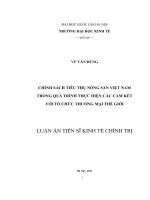 Chích sách tiêu thụ nông sản việt nam trong quá trình thực hiện các cam kết với tổ chức thương mại thế giới 