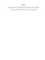 Giải pháp tăng cường quản trị sử dụng vốn kinh doanh tại công ty cổ phần đầu tư xây dựng Lilama