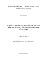 Nghiên cứu, đề xuất quy trình bảo trì cho công trình nhà đa năng trường cao đẳng kỹ thuật công nghiệp  