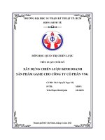 Tiểu luận chiến lược kinh doanh sản phẩm game online của công ty cổ phần VNG