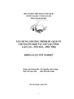 Xây dựng chương trình du lịch về cội nguồn hợp tác giữa ba tỉnh lào cai yên bái phú thọ 