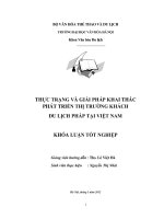 Thực trạng và giải pháp khai thác phát triển thị trường khách du lịch pháp tại việt nam 