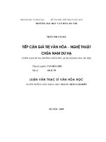 Tiếp cận giá trị văn hóa nghệ thuật chùa nam dư hạ thôn nam dư hạ phường trần phú huyện hoàng mai hà nội 