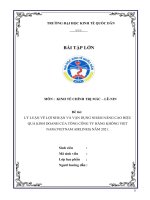 LÝ LUẬN VỀ LỢI NHUẬN VÀ VẬN DỤNG NHẰM NÂNG CAO HIỆU QUẢ KINH DOANH CỦA TỔNG CÔNG TY HÀNG KHÔNG VIỆT NAM (VIETNAM AIRLINES) NĂM 2021.