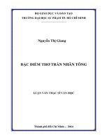 Luận văn sư phạm đặc điểm nội dung thơ Trần Nhân Tông, từ khám phá nỗi lòng