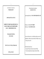 Nghiên cứu hiện trạng phân bố của bò sát ở khu bảo tồn thiên nhiên bà nà TP đà nẵng 