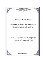 Tình yêu quê hương đất nước trong ca dao xứ quảng 