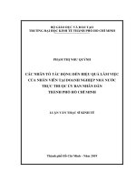Tài liệu luận văn Các Nhân Tố Văn Hóa Doanh Nghiệp Tác Động Đến Hiệu Quả
