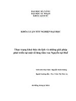 Thực trạng khai thác du lịch và những giải pháp phát triển tại một số lăng tẩm vua nguyễn tại huế 