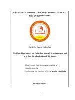 Địa vị pháp lý của thẩm phán trong xét xử sơ thẩm vụ án hình sự từ thực tiễn trên địa bàn tỉnh hải dương 