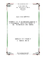 Nghiên cứu sử dụng thí nghiệm hóa học lớp 10 theo hướng dạy học tích cực ở trường THPT 