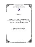 Nghiên cứu nhu cầu của người khiếm thính trên địa bàn các quận thuộc thành phố đà nẵng 