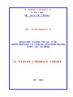 Luận văn Thạc sĩ Khoa học kinh tế: Hoàn thiện công tác quản trị kênh phân phối tại Trung tâm Kinh doanh VNPT – Quảng Bình