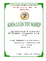 Nâng cao chất lượng dịch vụ buồng phòng tại các khách sạn ở đà nẵng 