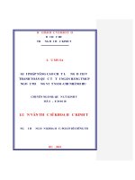 Luận văn Thạc sĩ Khoa học kinh tế: Giải pháp nâng cao chất lượng dịch vụ thanh toán quốc tế tại ngân hàng TMCP Ngoại Thương Việt Nam - Chi nhánh Huế