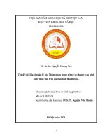 Địa vị pháp lý của thẩm phán trong xét xử sơ thẩm vụ án hình sự từ thực tiễn trên địa bàn tỉnh hải dương 