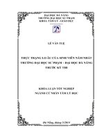 Thực trạng lo âu của sinh viên năm nhất trường đại học sư phạm đại học đà nẵng trước kỳ thi 