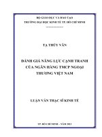 Tài liệu luận văn Đánh Giá Năng Lực Cạnh Tranh Của Ngân Hàng TMCP