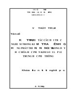 Kĩ thuật chế tác câu hỏi trắc nghiệm trong kiểm tra đánh giá theo hướng phát triển năng lực trong dạy học hóa học phần kim loại lớp 12 trung học phổ thông 