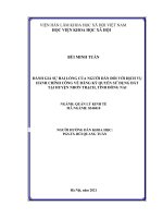 (Luận văn thạc sĩ) đánh giá sự hài lòng của người dân đối với dịch vụ hành chính công về đăng ký quyền sử dụng đất tại huyện nhơn trạch, tỉnh đồng nai 