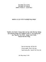 Nghiên cứu hành vi hung tính của học sinh tiểu học thông qua phương pháp trắc nghiệm tranh vẽ tại trường tiểu học nguyễn văn trỗi quận liên chiểu thành phố đà nẵng 