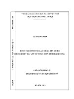 Định tội danh tội lạm dụng tín nhiệm chiếm đoạt tài sản từ thực tiễn tỉnh hải dương 